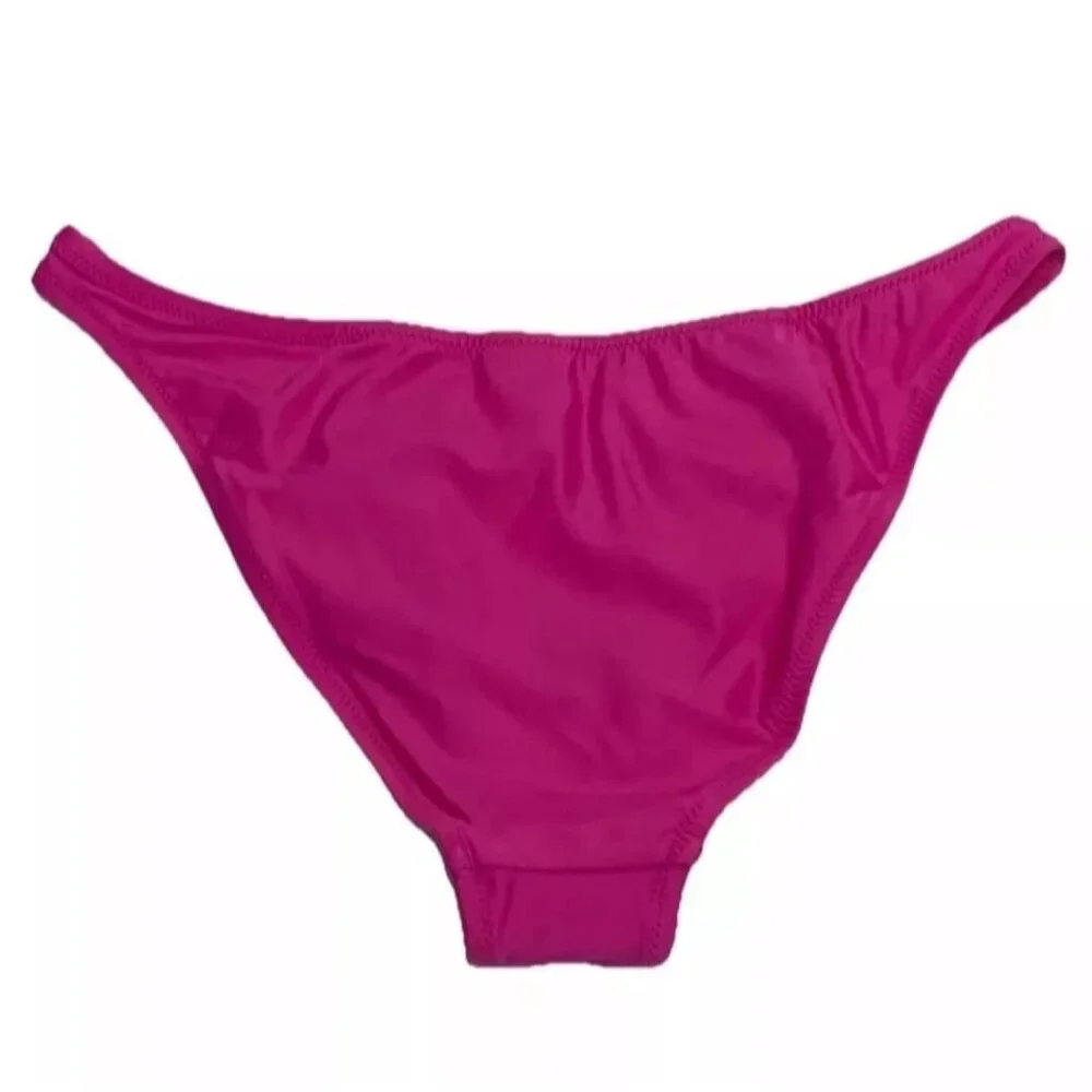 J. Crew Heritage 1989 High‎ Leg Bikini Bottom Size 3X Radiant Fuchsia Pink BP209